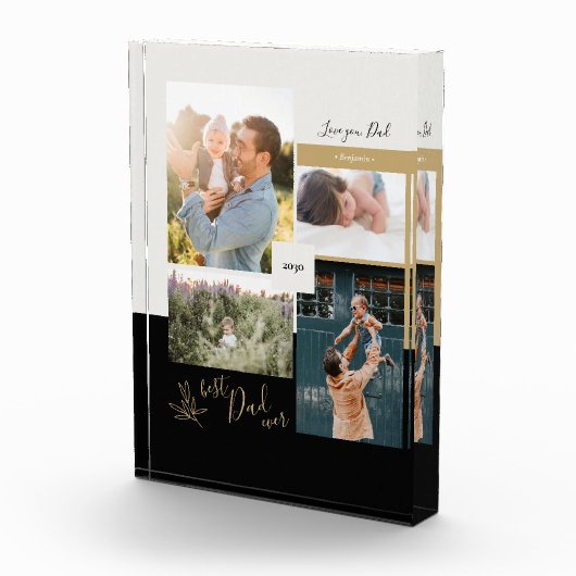 Vaderdag gift Beste vader ooit Foto Collage (Rechts)