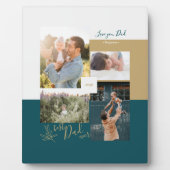 Vaderdag gift Beste vader ooit Foto Collage Plaq Fotoplaat (Voorkant)