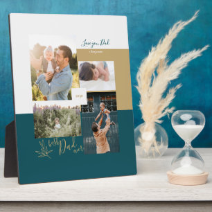 Vaderdag gift Beste vader ooit Foto Collage Plaq Fotoplaat