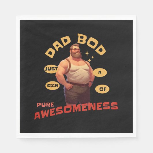 Vaderdag Gift | Dad Bod Geweldige Servet (Voorkant)