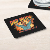 Vaderdag Gift | Dad Mode Kartonnen Onderzetters (Schuin)