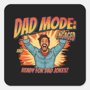 Vaderdag Gift Dad Mode Vierkante Sticker