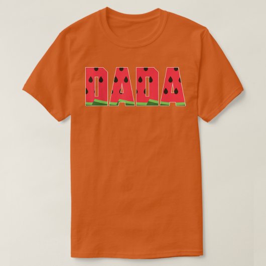 Vaderdag Gift Dada Watermelon Funny Summer T-S T-shirt (Design voorkant)