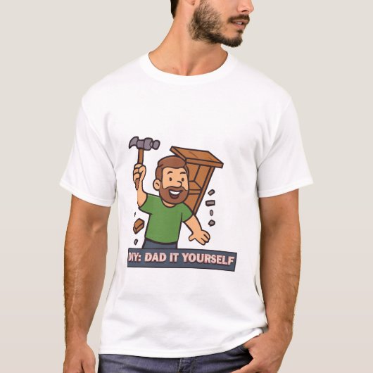 Vaderdag Gift - DIY: Pap het zelf T-shirt (Voorkant)