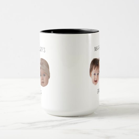 Vaderdag Gift Foto Baby Gezicht voor Moeder Papa Mok (Midden)