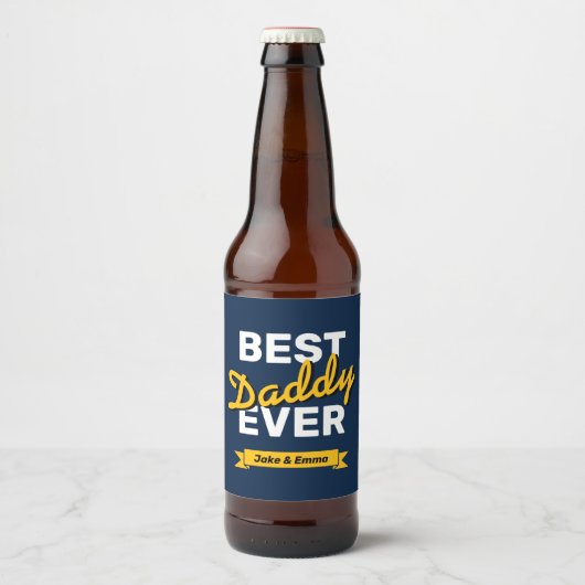 Vaderdag Gift | Gepersonaliseerd bierlabel Bier Etiket (Voorkant)