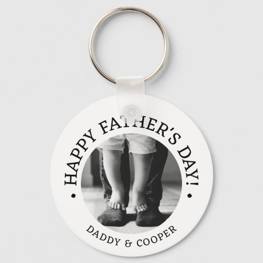 Vaderdag Gift Gepersonaliseerde foto Sleutelhanger (Voorkant)