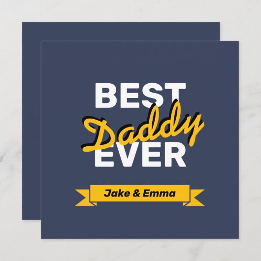 Vaderdag Gift | Gepersonaliseerde Kaart (Voorkant / Achterkant)