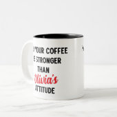 Vaderdag Gift, gepersonaliseerde vader van dochter Tweekleurige Koffiemok (Voorkant links)