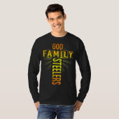Vaderdag Gift God Family Steeler T-shirt (Voorkant volledig)
