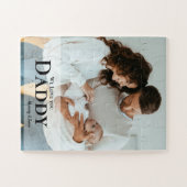 Vaderdag Gift Idee Familiefoto Gepersonaliseerd Legpuzzel (Horizontaal)