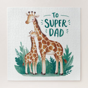 Vaderdag Gift Naar Super Dad Legpuzzel