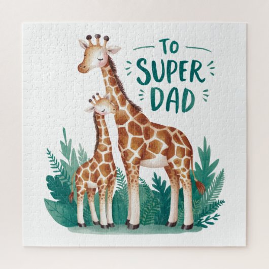 Vaderdag Gift | Naar Super Dad Legpuzzel (Verticaal)