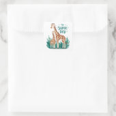 Vaderdag Gift | Naar Super Dad Vierkante Sticker (Tas)