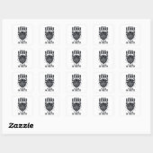 Vaderdag Gift | Raak mijn baard aan Vierkante Sticker (Vel)