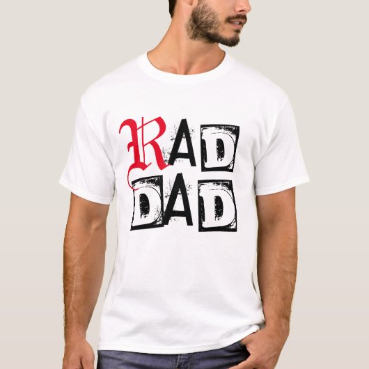 Vaderdag Gift Shirt, lees papa Letter Print T-shirt (Voorkant)