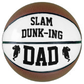 Vaderdag Gift | Slam Dunk Dad Foto's Keepsake Basketbal (Voorkant)
