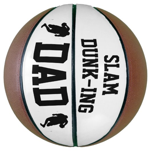 Vaderdag Gift | Slam Dunk Dad Foto's Keepsake Basketbal (Verticaal)