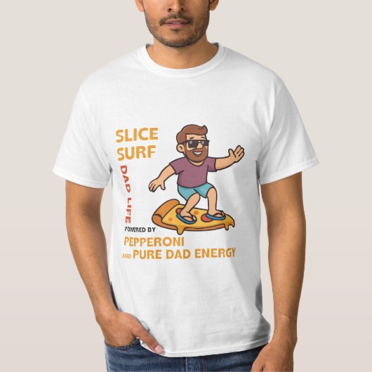Vaderdag Gift - Slice Surf Dad T-shirt (Voorkant)