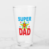Vaderdag Gift - Super Hero Dad Drink Glas (Voorkant)