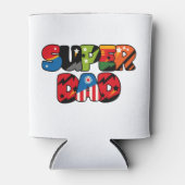 Vaderdag Gift Superheld Superheld Super Pap Blikjeskoeler (Voorkant)