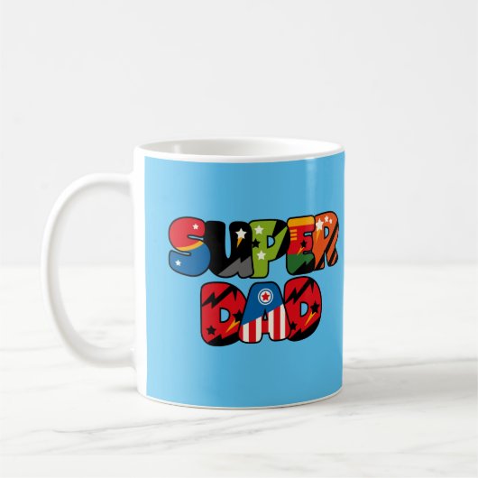 Vaderdag Gift Superheld Superheld Super Pap Koffiemok (Links)