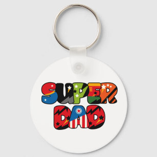 Vaderdag Gift Superheld Superheld Super Pap Sleutelhanger