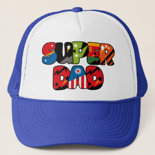 Vaderdag Gift Superheld Superheld Super Pap Trucker Pet