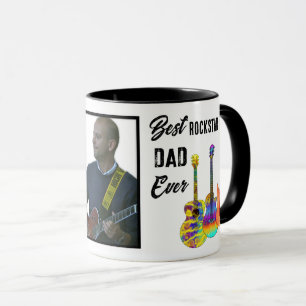 Vaderdag Gitaar Papa Foto Mok