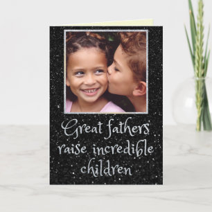 Vaderdag Glitter Fotokaart Kaart