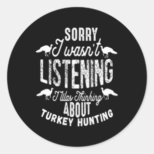 Vaderdag Gobbler Niet-camouflage Mannen Funny Turk Ronde Sticker