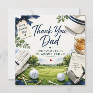 Vaderdag Golf Bedankkaart voor Papa Golfer