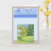 Vaderdag Golf Illustratie wenskaart Kaart (Gele Bloem)