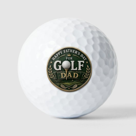 Vaderdag Golf Papa Golfballen (Voorkant)