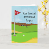 Vaderdag Golf Puns Humor Kaart (Gele Bloem)