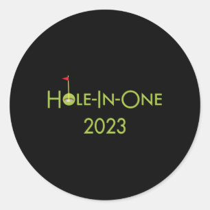 Vaderdag golf thema voor golfer papa die een h maa ronde sticker