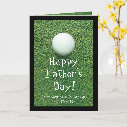 Vaderdag Golf Wenskaart Kaart (Gele Bloem)