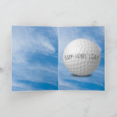 Vaderdag-golfbal en tas in gras kaart (Binnen)