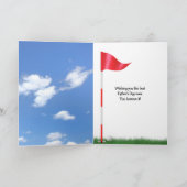 Vaderdag golfbal in gras kaart (Binnen)