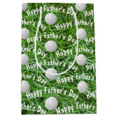 Vaderdag Golfballen op Grass Medium Gift Bag Cadeauzakje (Voorkant)