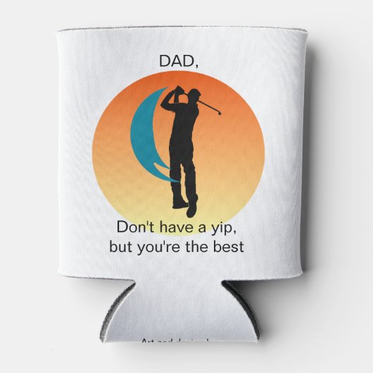 Vaderdag Golfer Blikjeskoeler (Voorkant)