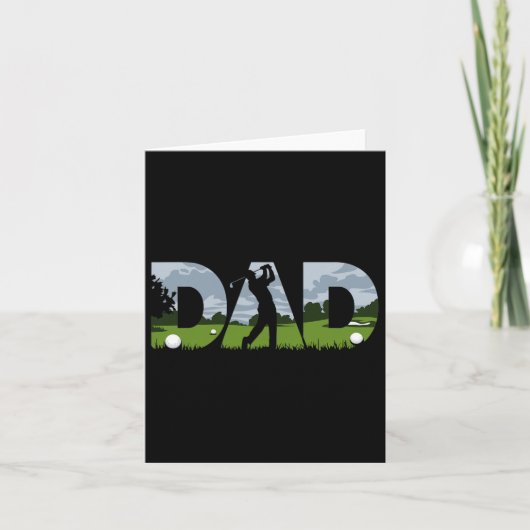 Vaderdag Golfer Mannen golfvader Kaart (Voorkant)