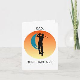 Vaderdag Golfer Vouwbare Vakantiedag Kaart