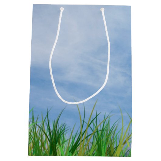 Vaderdag-golftas met kogel in gras medium cadeauzakje (Achterkant)