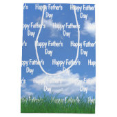 Vaderdag golfzak in gras medium cadeauzakje (Achterkant)