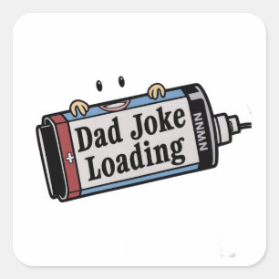 Vaderdag grap vierkante sticker