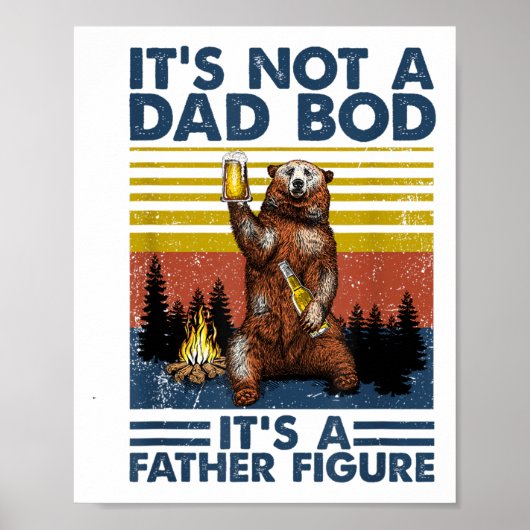 Vaderdag Grappig Beer Het is geen papa Bod Het is Poster (Voorkant)