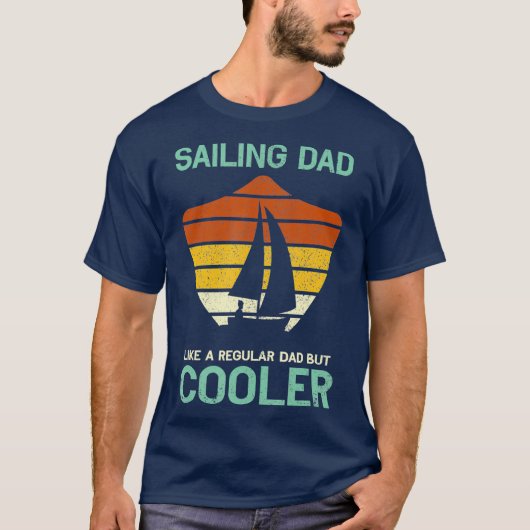 Vaderdag Grappig zeilen papa papa zeiler T-shirt (Voorkant)