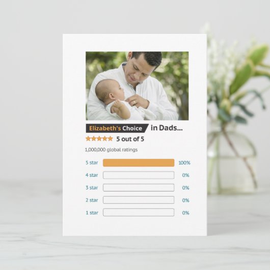 Vaderdag Grappige Beste Pap Kaart (Staand voorkant)