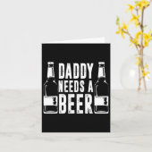 Vaderdag Grappige papa heeft een biertje nodig Kaart (Gele Bloem)